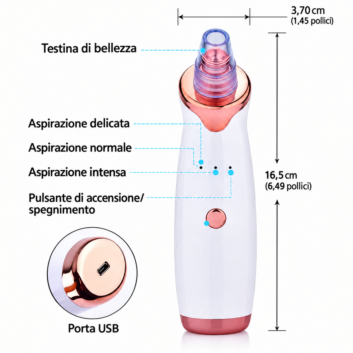 PoreVive – Aspiratore Professionale per Punti Neri