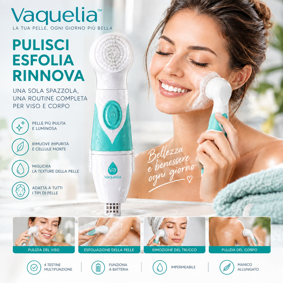Vaquelia - Spazzola elettrica multifunzione